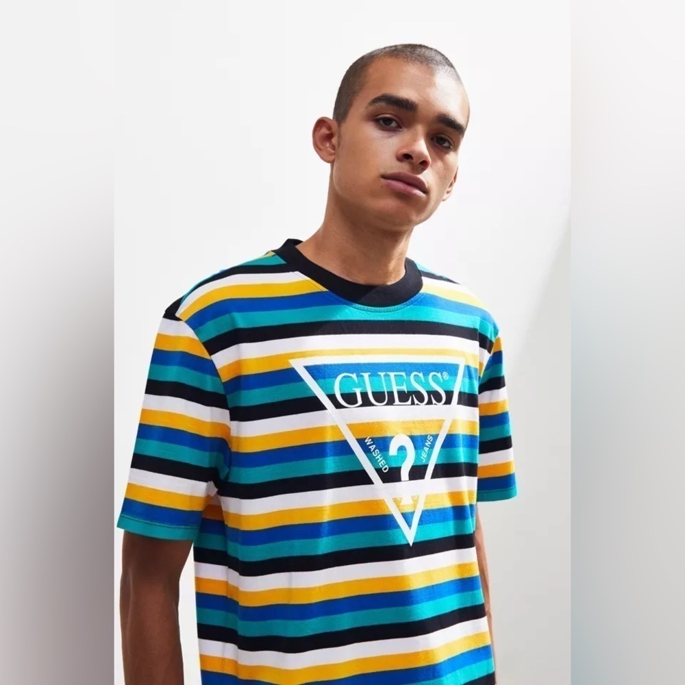 GUESS UO Exclusive Vista Striped Tee, Size M - Picture 2 of 10